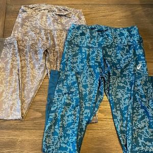 Two pair of women’s S ASICS workout pants